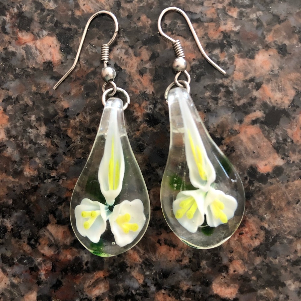 Painted Lily Earrings
